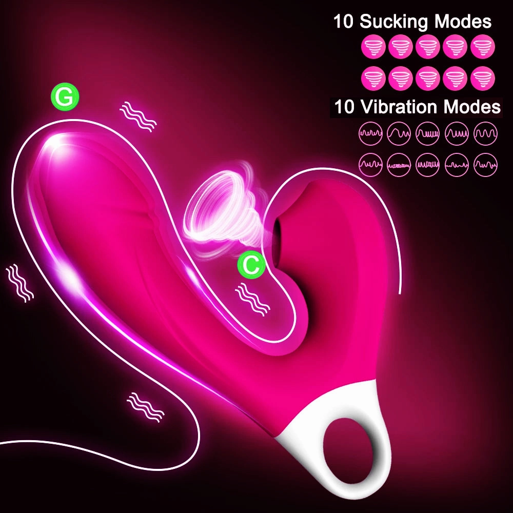 10 Speed Vibrator with 10 Speed Clitoral Sucker V4