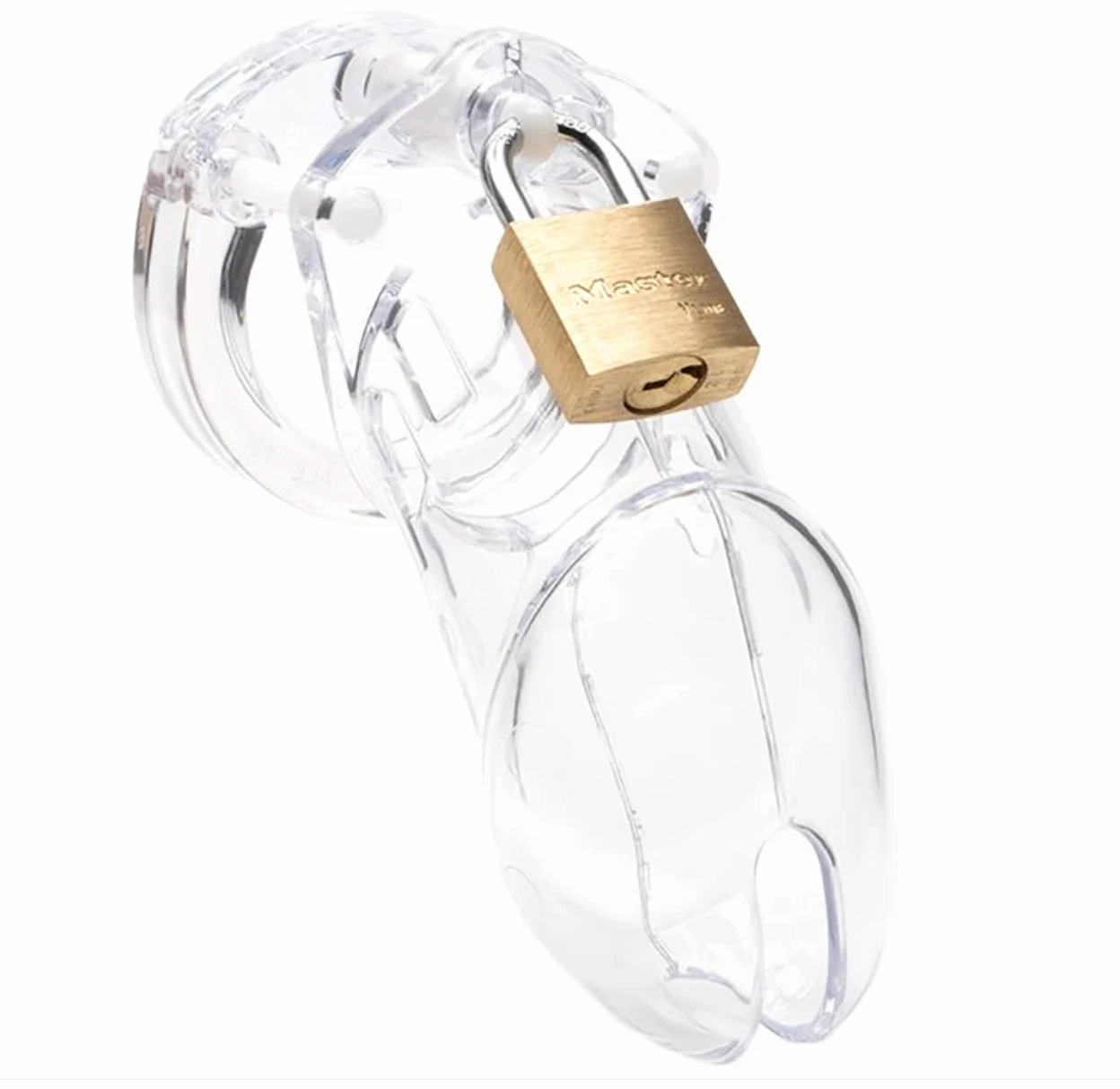 3.25 Inch Locking Male Chastity Device in Clear - CB-6000