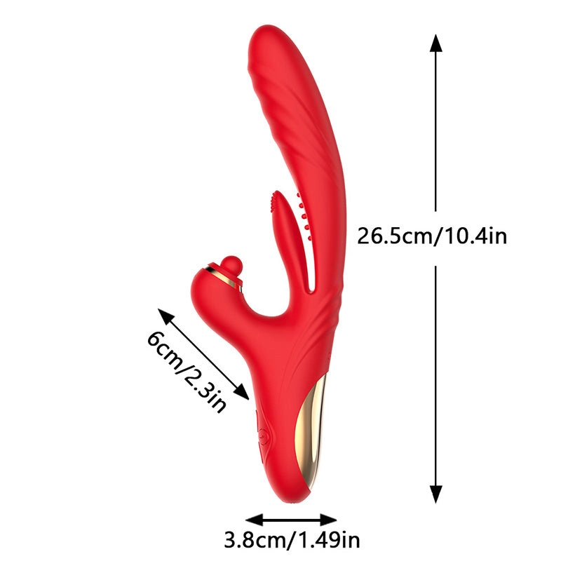 4 IN 1 Thrusting Vibrator with Licking, Vibration & Clit Tapping