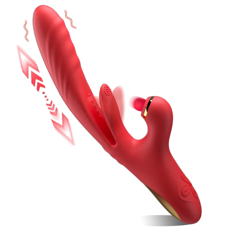 4 IN 1 Thrusting Vibrator with Licking, Vibration & Clit Tapping