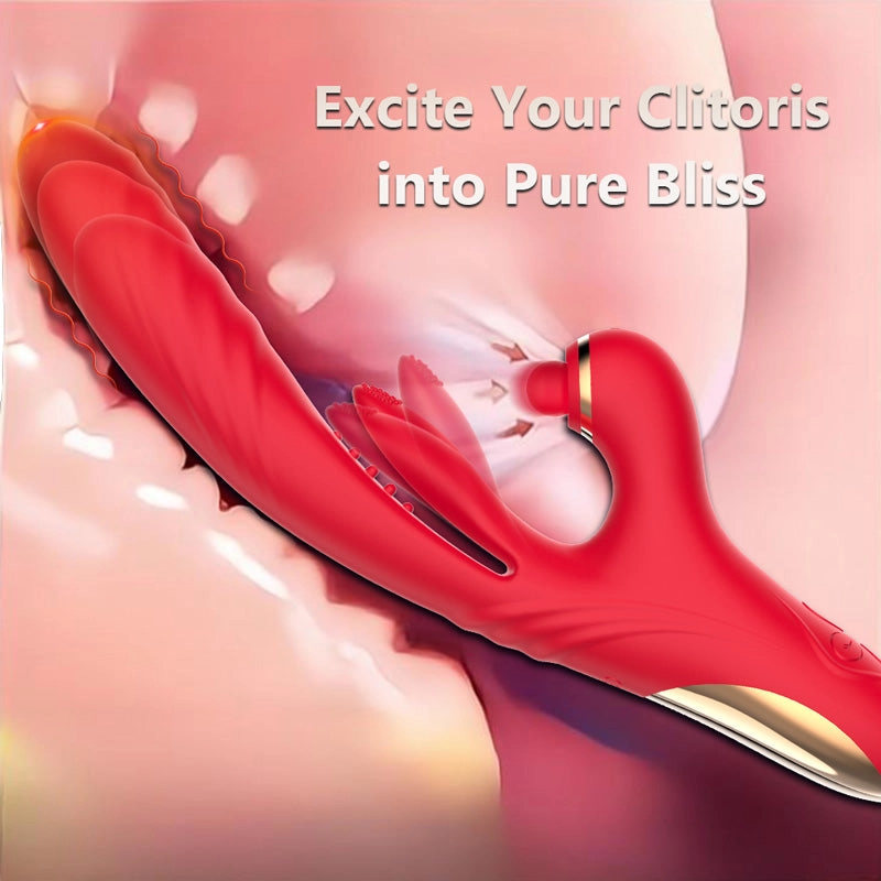 4 IN 1 Thrusting Vibrator with Licking, Vibration & Clit Tapping