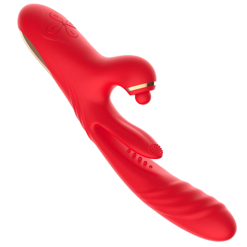 4 IN 1 Thrusting Vibrator with Licking, Vibration & Clit Tapping