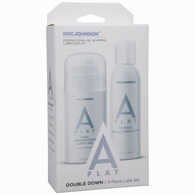 A-Play Double Down 2-Piece Anal Lube Set