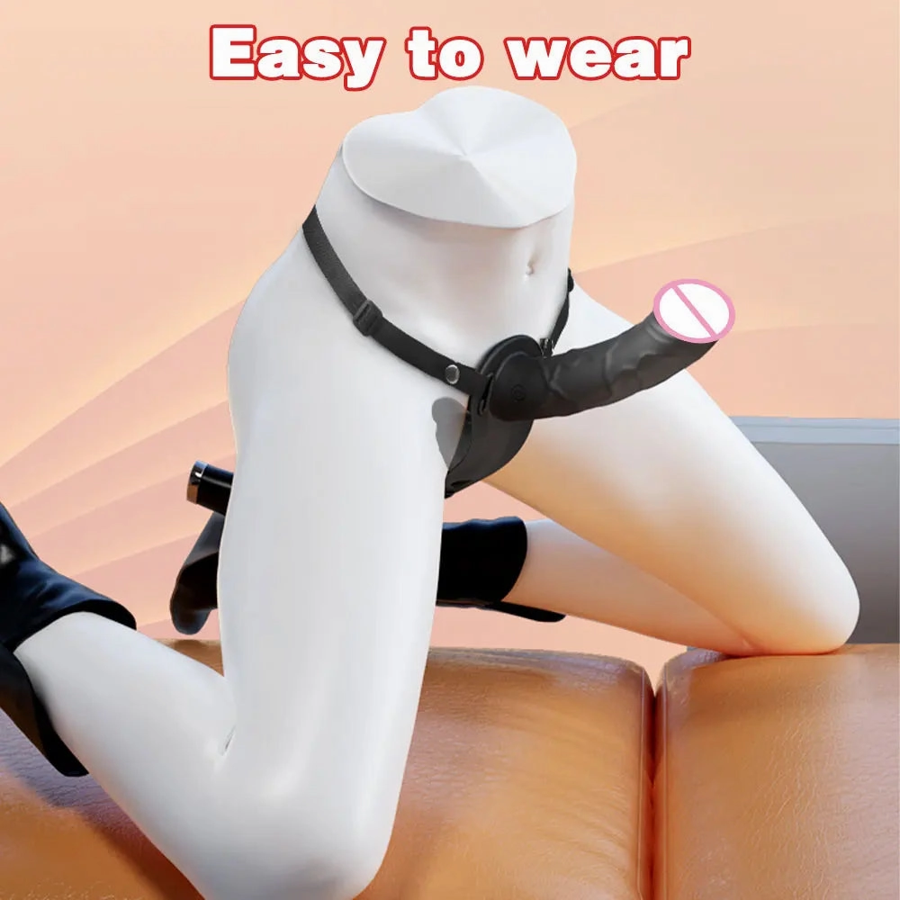 Adjustable Strap-On Dildo Vibrator Set: Dual Dildos for Pegging & Partner Play