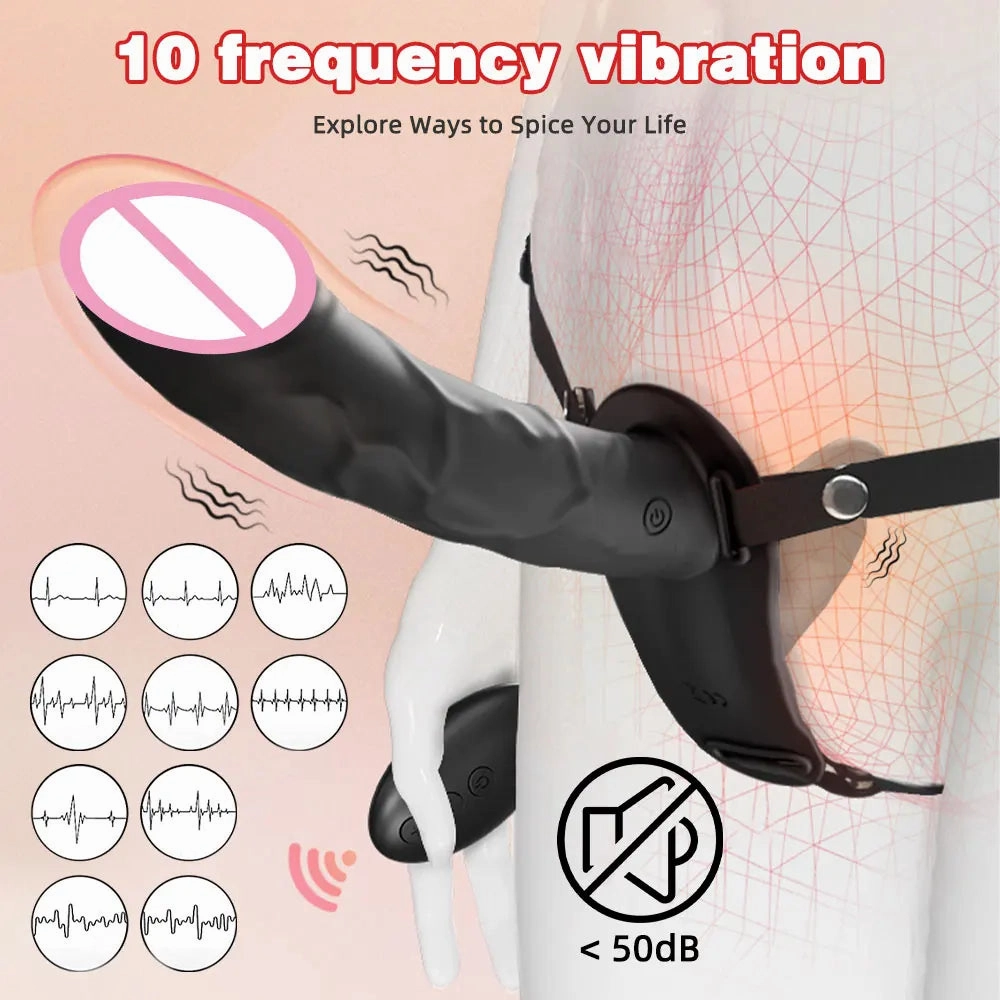 Adjustable Strap-On Dildo Vibrator Set: Dual Dildos for Pegging & Partner Play