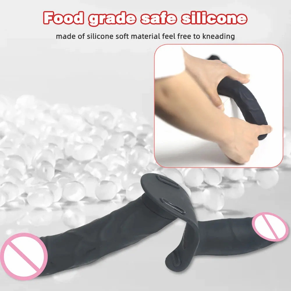 Adjustable Strap-On Dildo Vibrator Set: Dual Dildos for Pegging & Partner Play