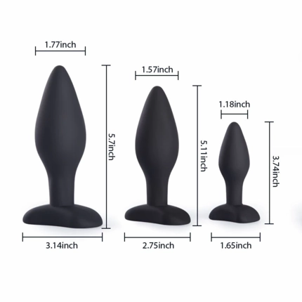 Anal Training Classic Butt Plugs Set (3 Pieces)