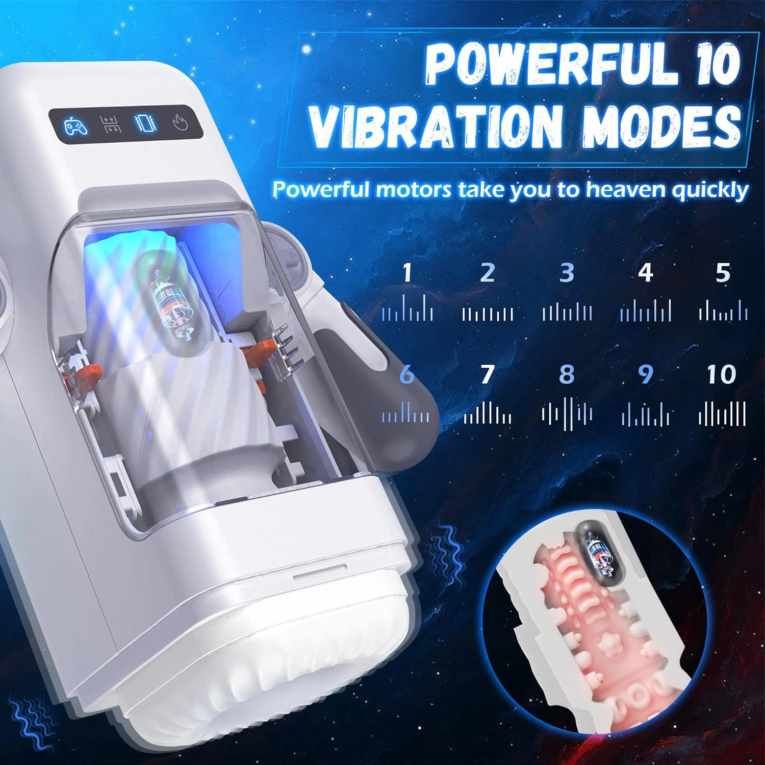 Automatic Male Masturbator with 10 Thrusting & Vibration Modes
