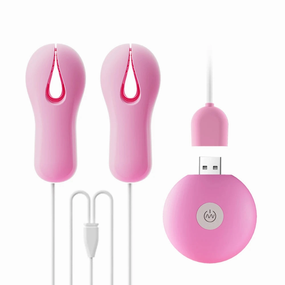 BDSM Essential Electric Nipple Clamps: Breast Massage Vibrator & Enhancer for Women