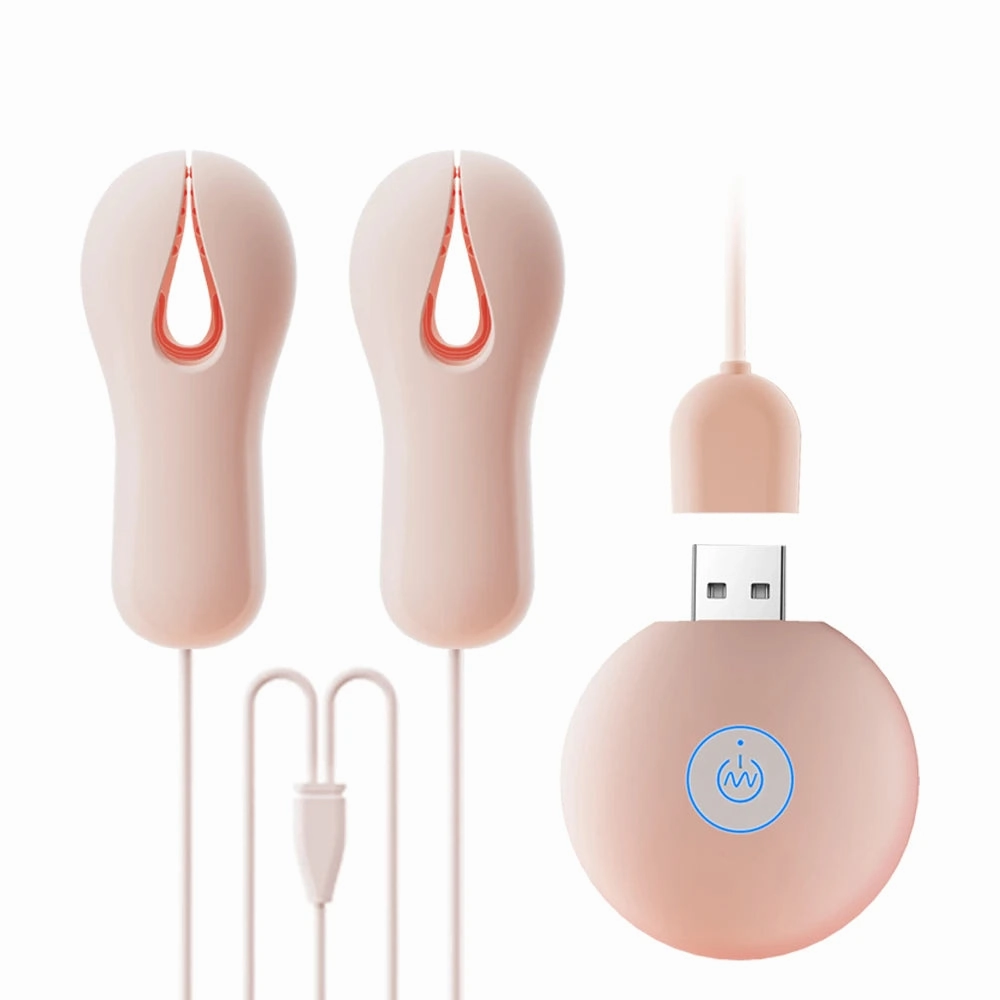 BDSM Essential Electric Nipple Clamps: Breast Massage Vibrator & Enhancer for Women