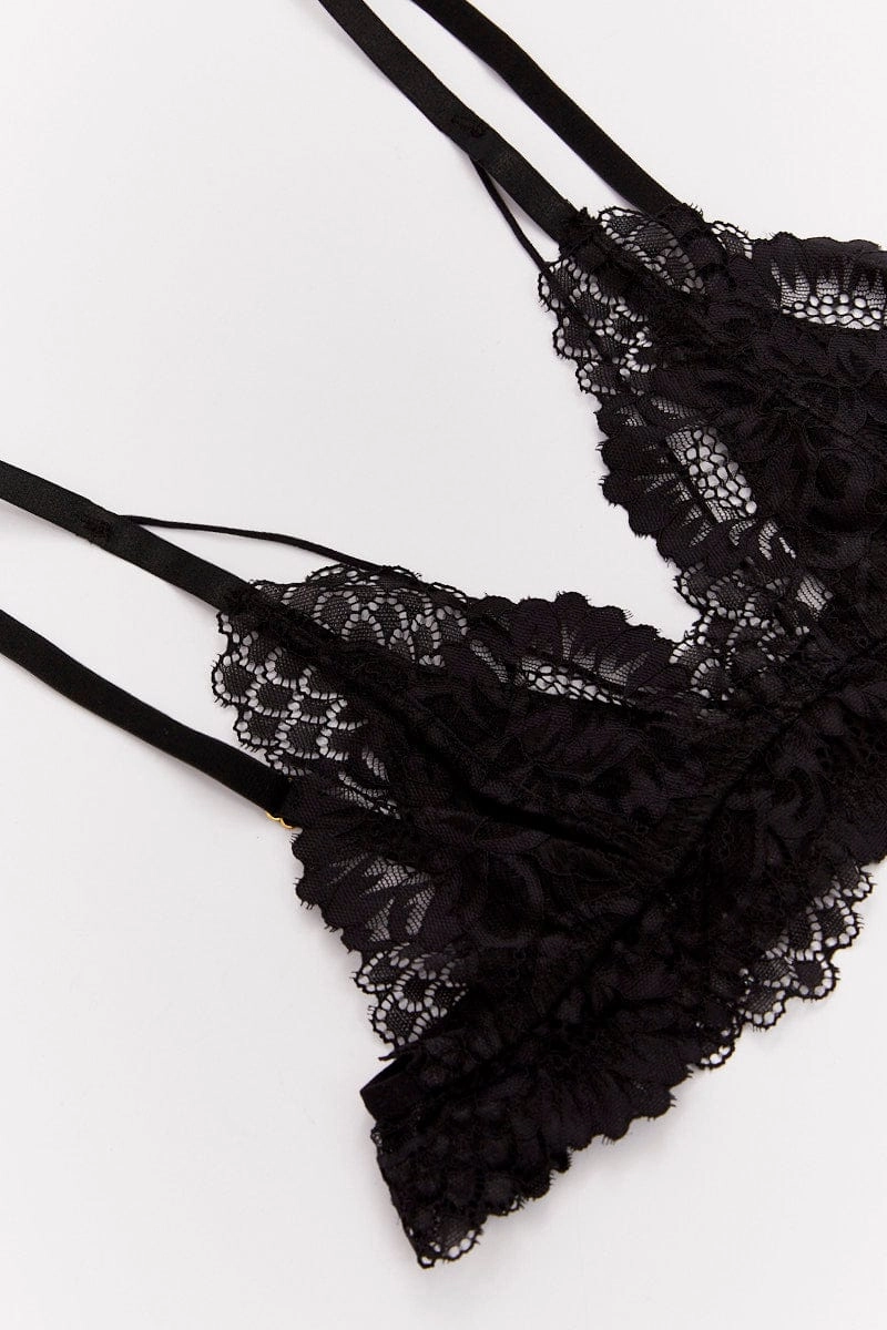 Black Black Lace Lingerie Set