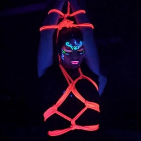 Blacklight Reactive Bondage Rope - 1/4 / 6mm  -  Custom Length - UV Reactive