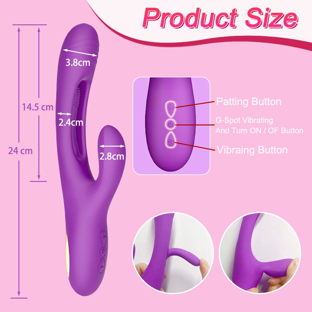 Boal- Rabbit Tapping & Patting & Vibrating G Spot Vibrator - V10