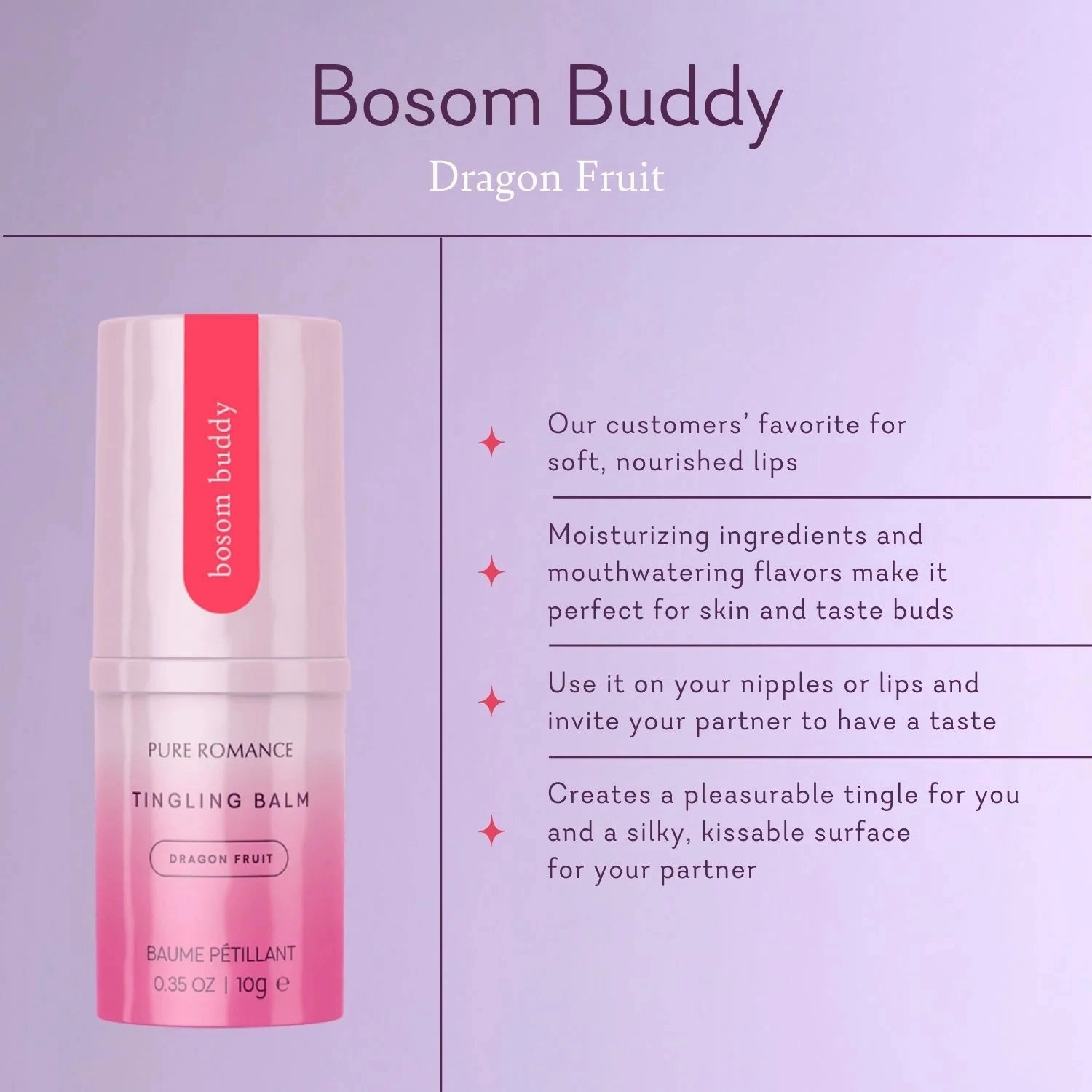 Bosom Buddy - Dragonfruit - IN STOCK - 12 LEFT! - Pure Romance