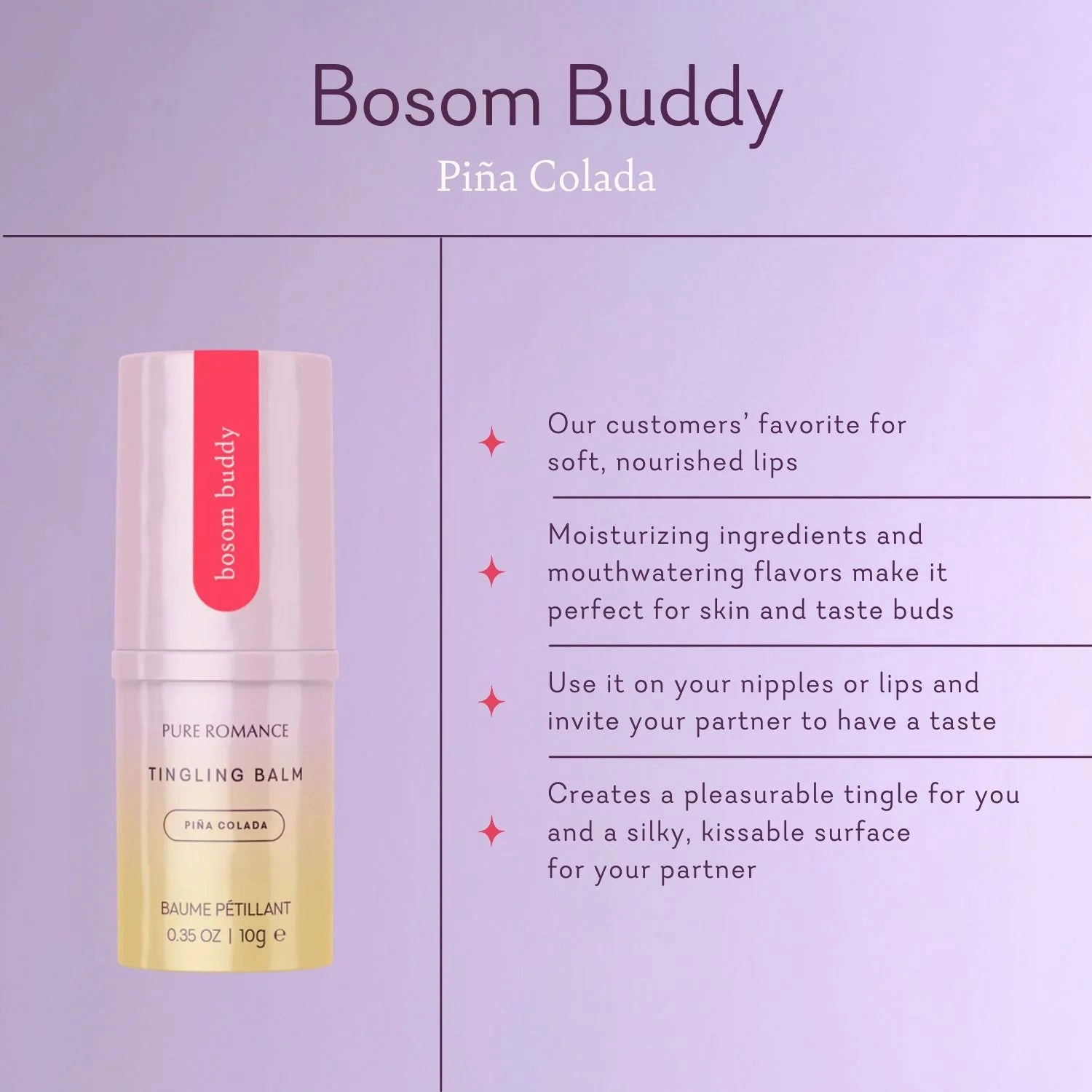 Bosom Buddy - Pina Colada - IN STOCK - 16 LEFT! - Pure Romance