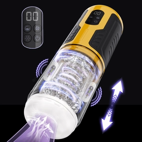 Bumblebee-Masturbator ( 7*Rotating&Thrusting 7*Vibrator One-button Burst)