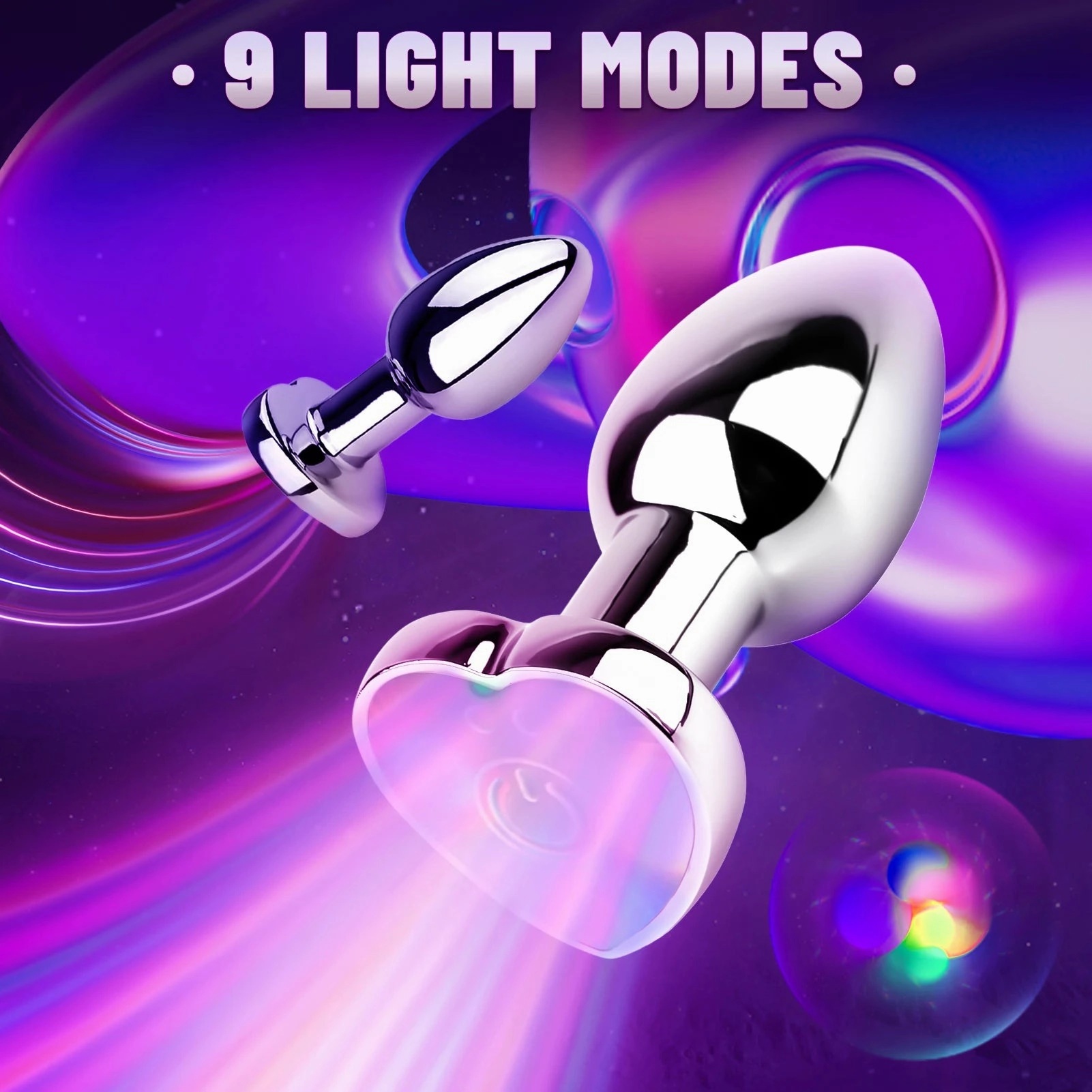 Butt Plug Vibrator: 7 Vibration Modes, Remote Control Stainless Steel Anal Toy