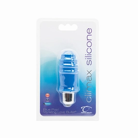 Climax® Silicone Vibrating Bullet, Blue Pop
