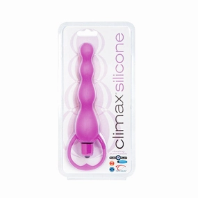 Climax® Silicone Vibrating Bum Beads, Purple