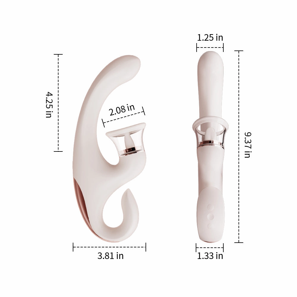 Clitoral Arousal Tongue Licking Suction Vibration Triple Stimulation Massager