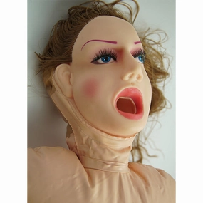 CLOSEOUT - DOLL; MASK W/LONG LIGHT BROWN HAIR, ACCESSORIES INCLUDED
