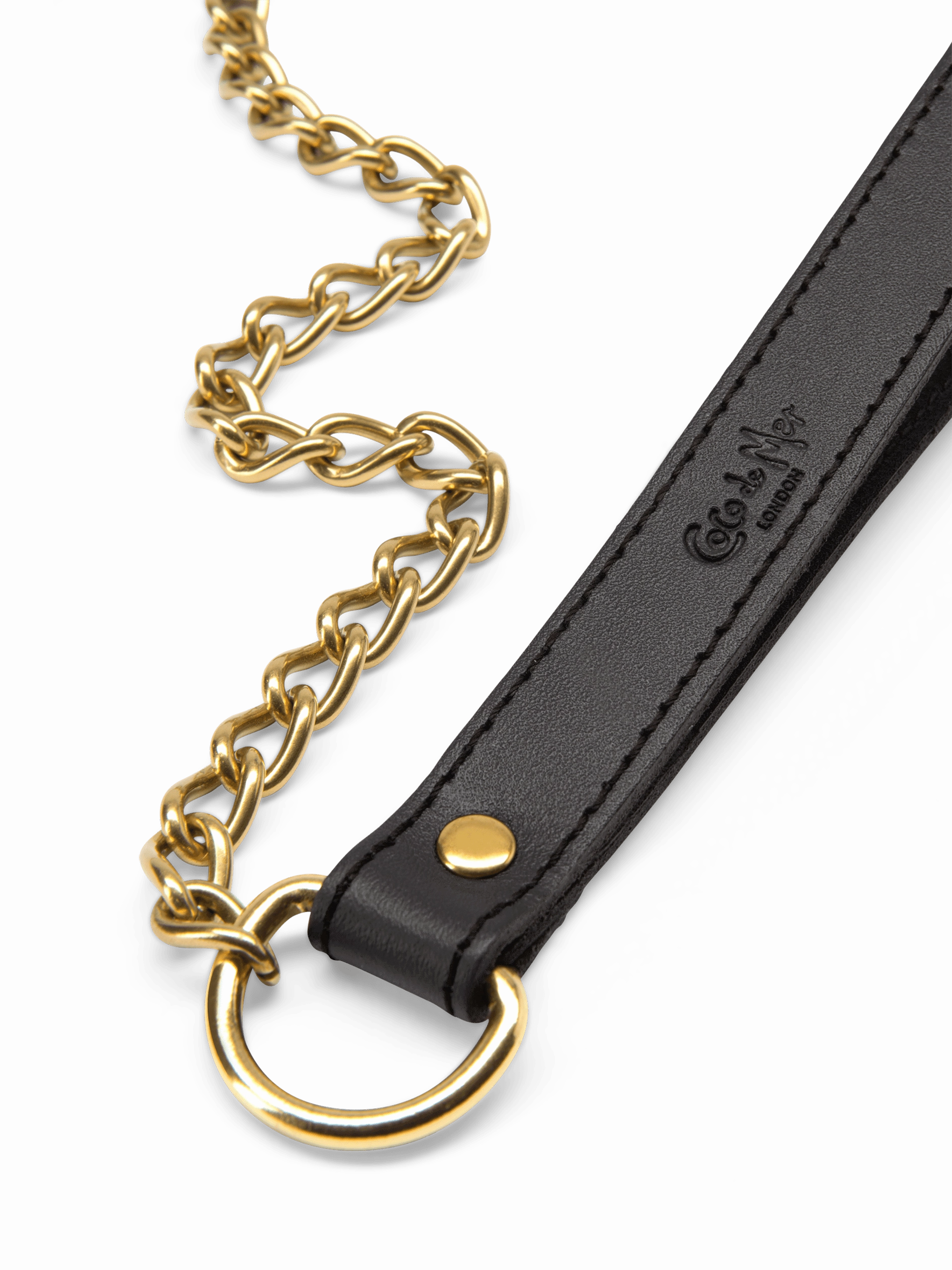 Coco de Mer Black Leather Lead