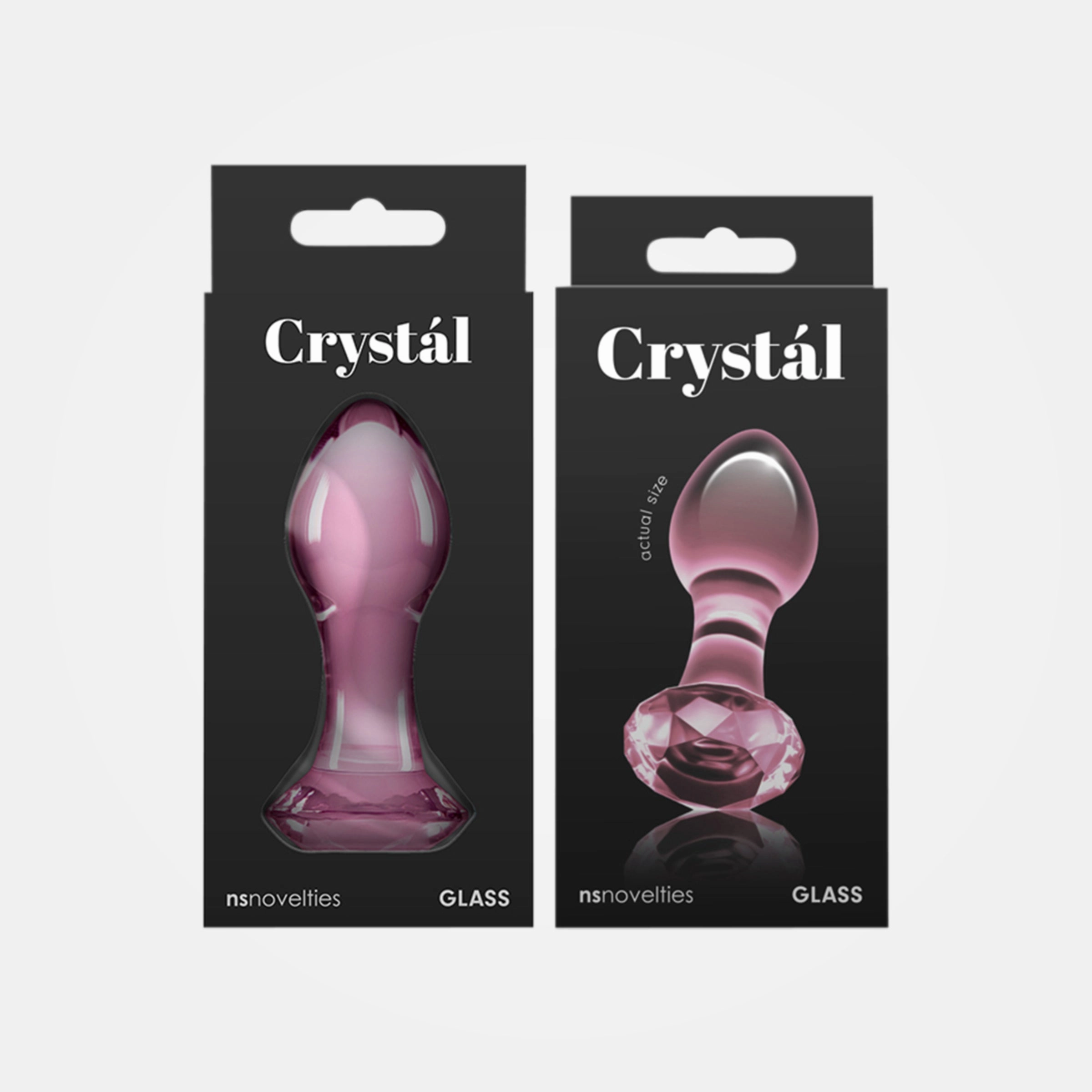 Crystal Gem - Pink Glass Anal Plug