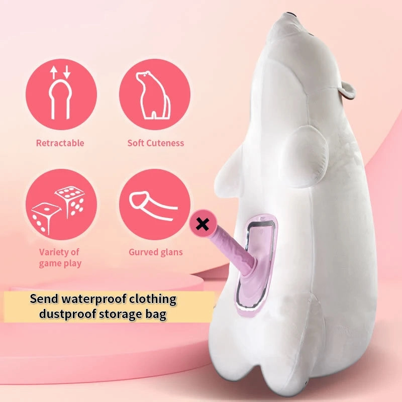 Cuddle Bear Thrusting & vibrator Dildo