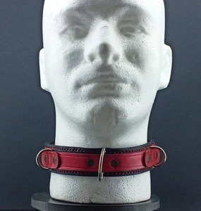 Custom Leather Collar - Double Hand Stitched - 100% Leather - Made to Order