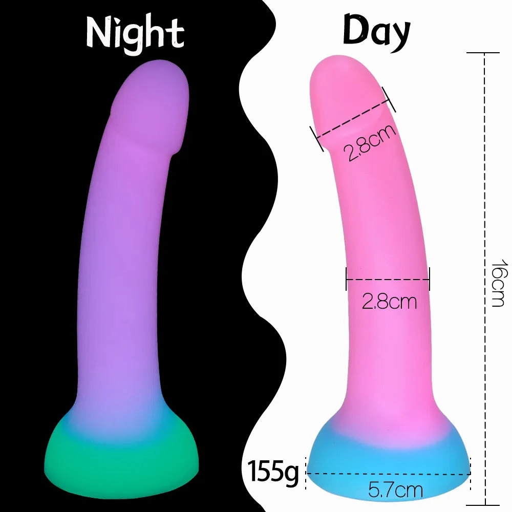Cute Jellyfish Glow-in-the-Dark Dildo Soft Silicone Suction Cup