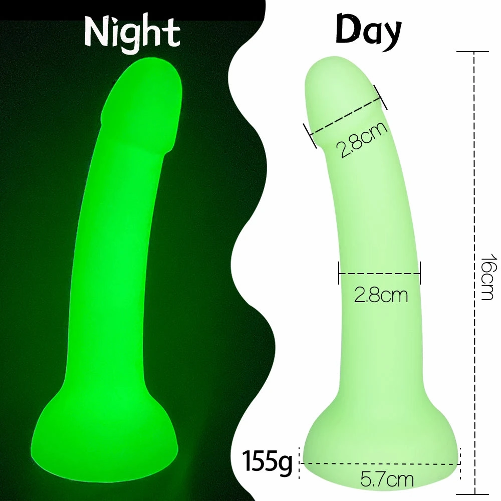 Cute Jellyfish Glow-in-the-Dark Dildo Soft Silicone Suction Cup