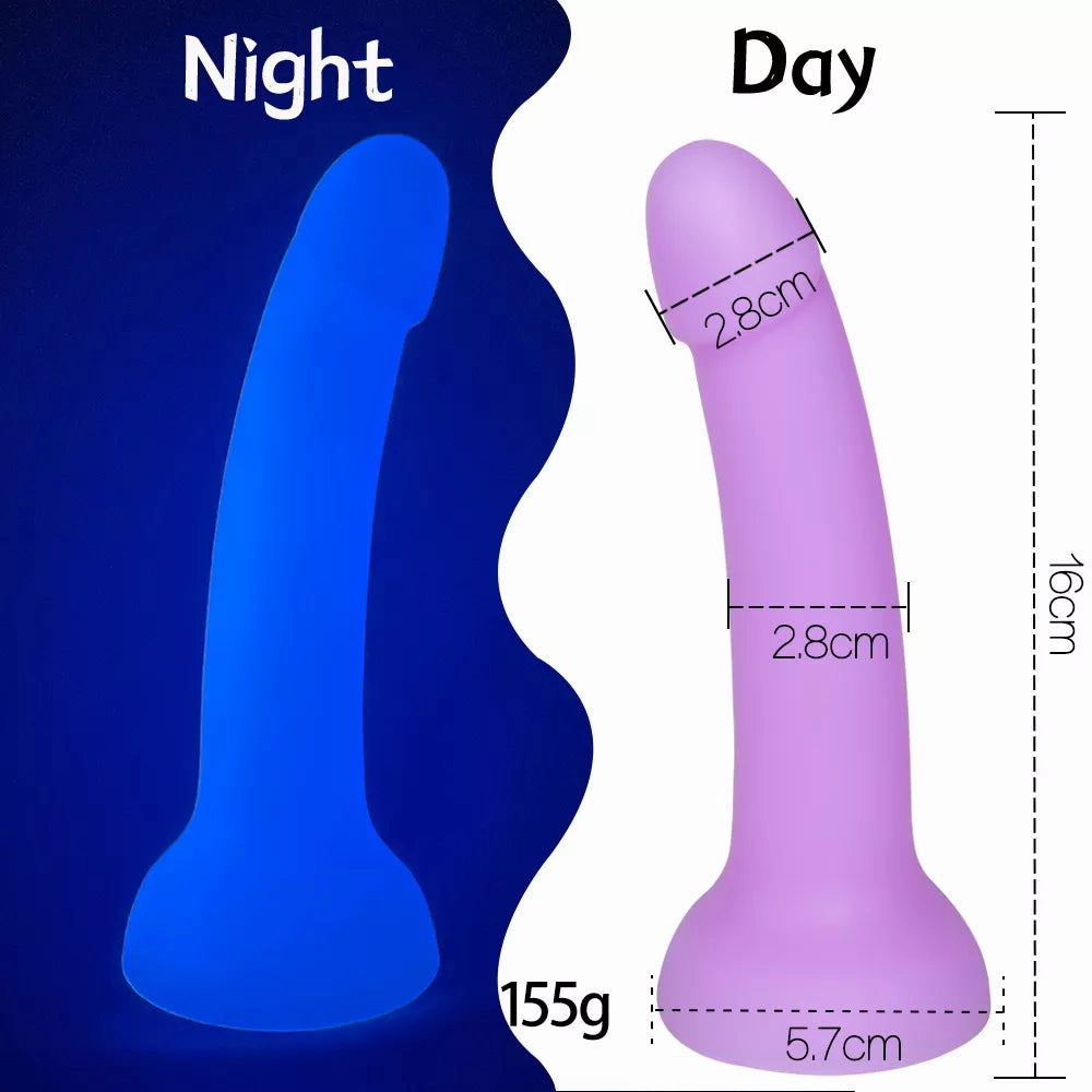 Cute Jellyfish Glow-in-the-Dark Dildo Soft Silicone Suction Cup