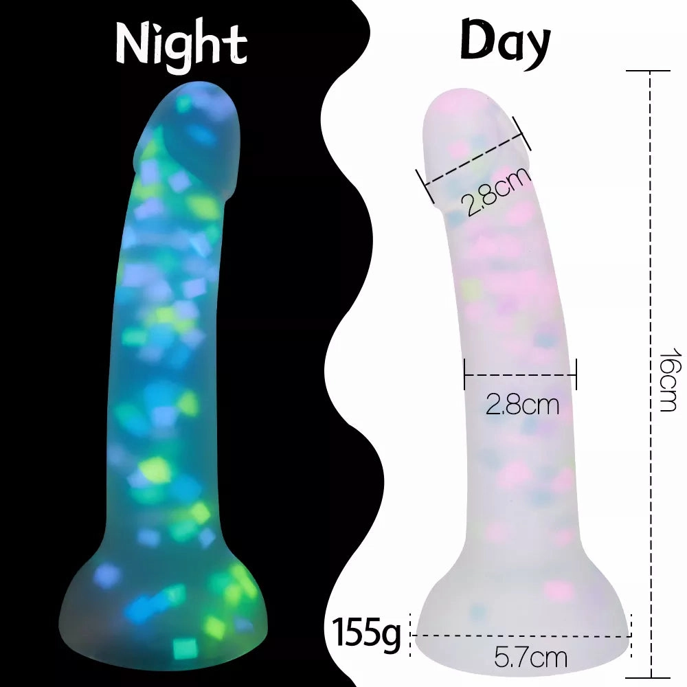 Cute Jellyfish Glow-in-the-Dark Dildo Soft Silicone Suction Cup