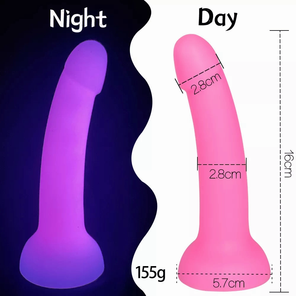 Cute Jellyfish Glow-in-the-Dark Dildo Soft Silicone Suction Cup