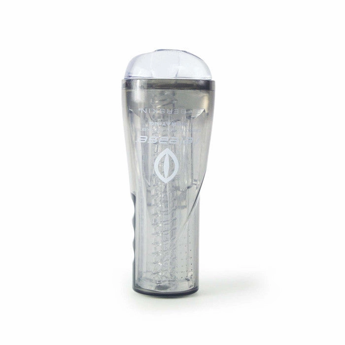 CyberSkin® Release™ Pussy Stroker, Clear, Vibrating