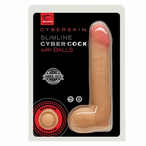 CyberSkin® SlimLine CyberCock with Balls, Light