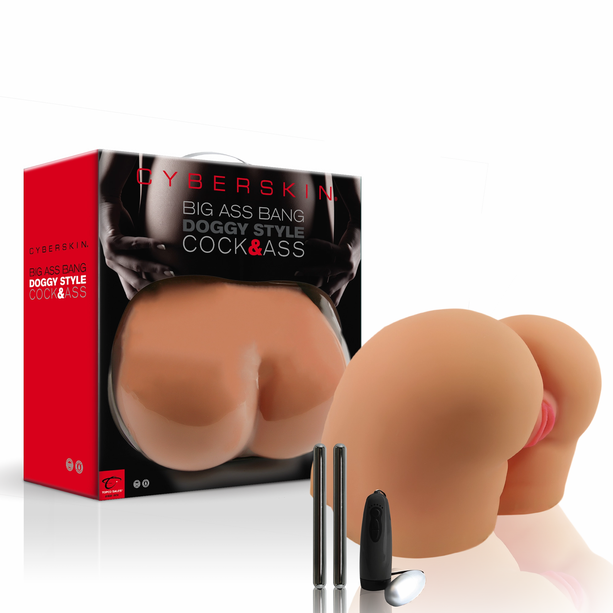 CyberSkin® Virtual Sex Ultra Big Ass Bang Doggy Style Pussy & Ass, Light