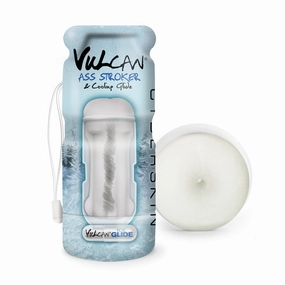 CyberSkin® Vulcan® Ass Stroker w/Cooling Glide, Frost