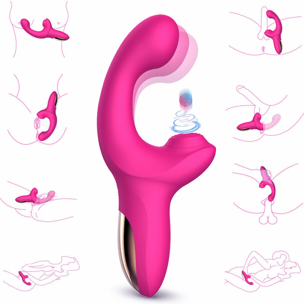 Finger Like G Spot Vibrator with Clit Sucker Stimulation V3