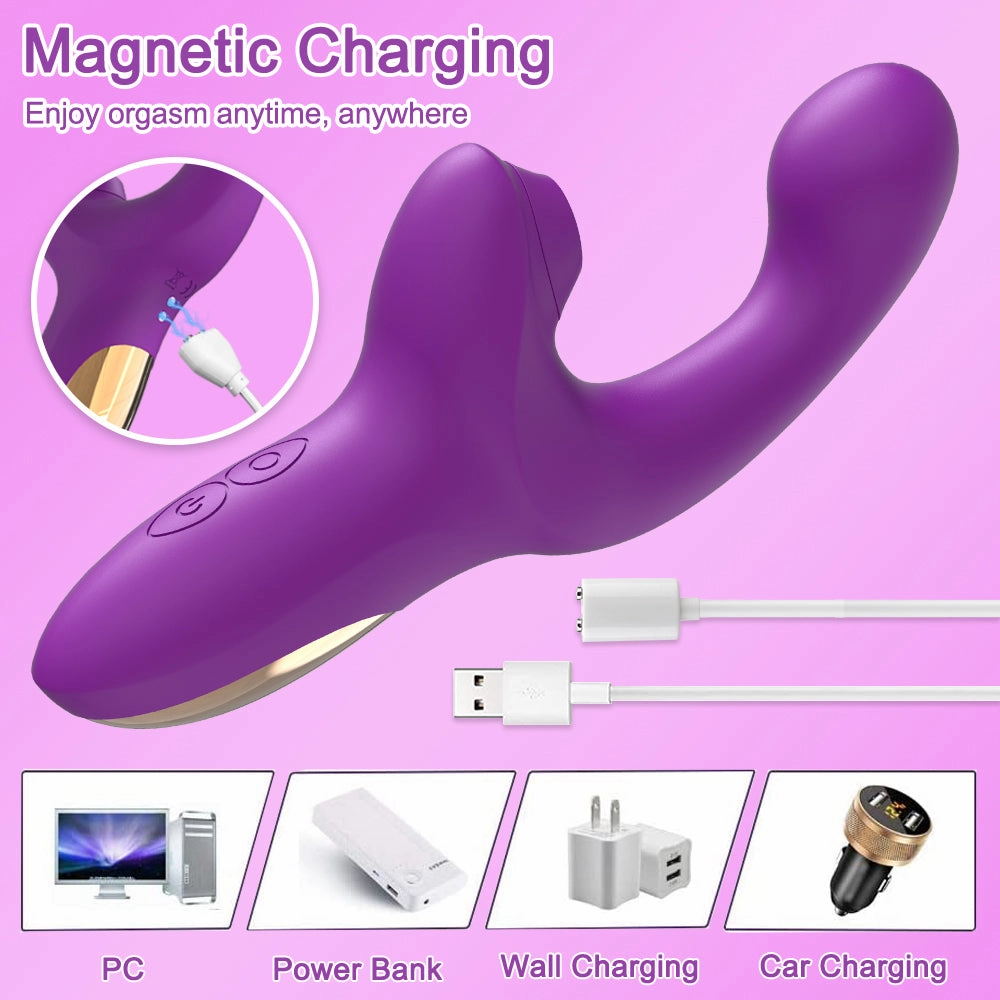 Finger Like G Spot Vibrator with Clit Sucker Stimulation V3