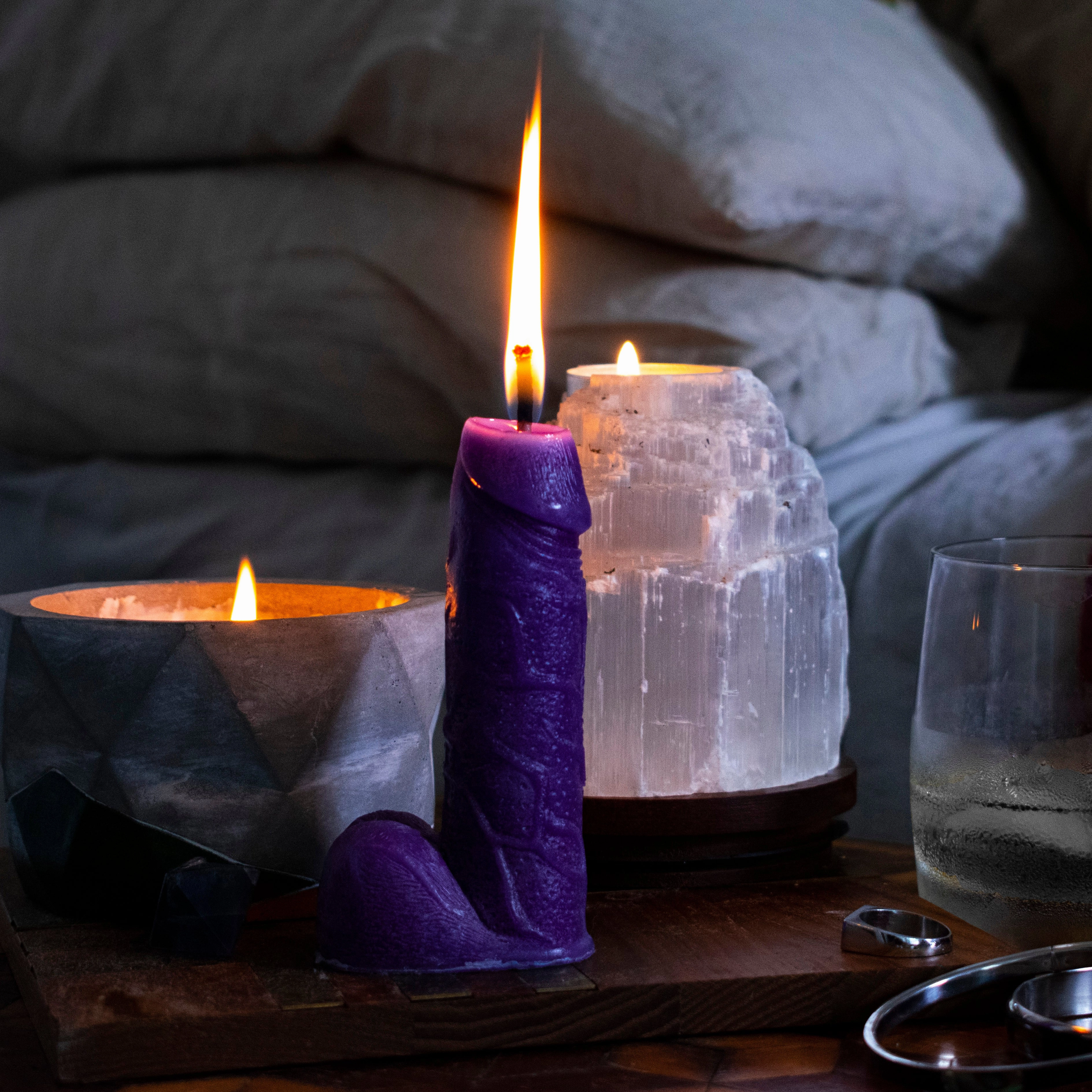 Flaming Hot Genitals - Vulva & Penis wax play Candles