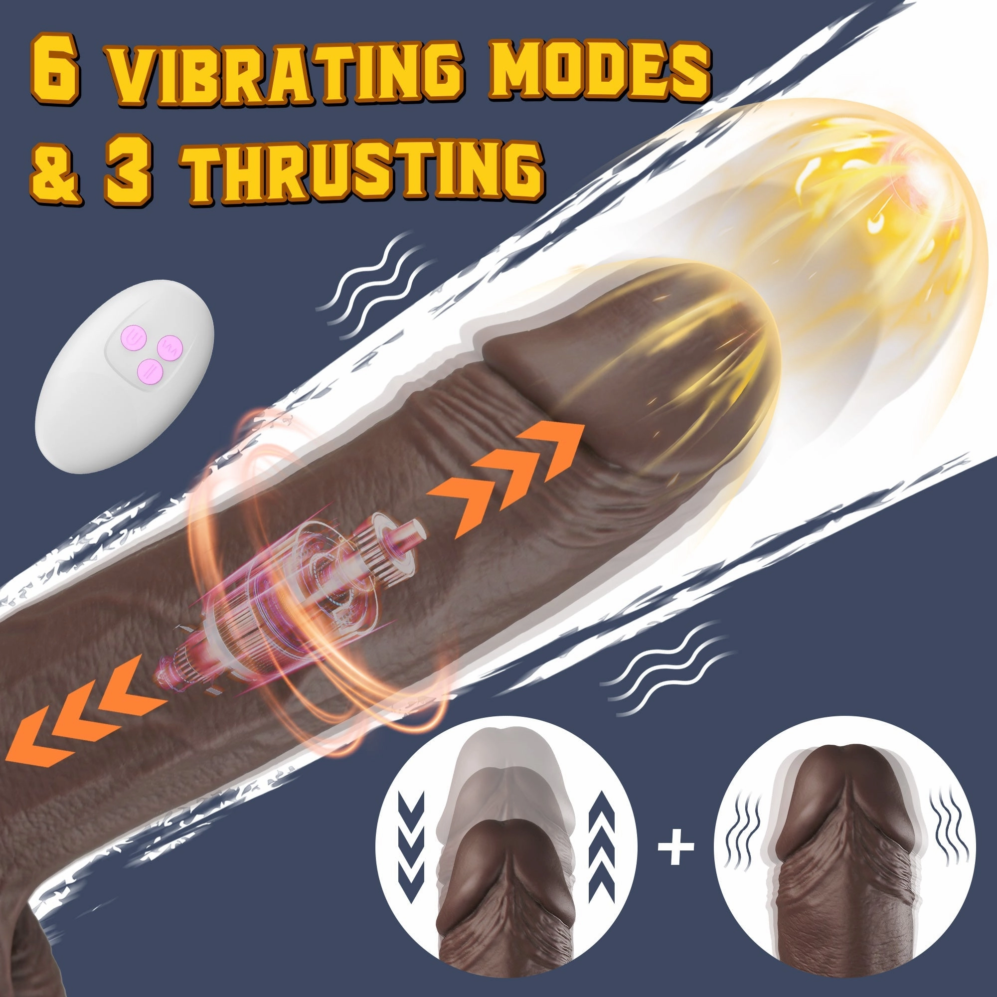 Georgi - Dildo Realistic Vibrator with Thrusting & Vibrating Patterns