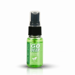 Go Deep Oral Sex Spray, Mint 1 fl. oz. (29.57 mL) Bottle
