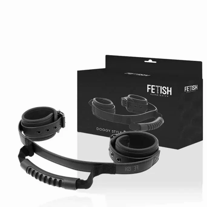 Handcuffs With Handle - Fetish Submissive – Noprene Lining