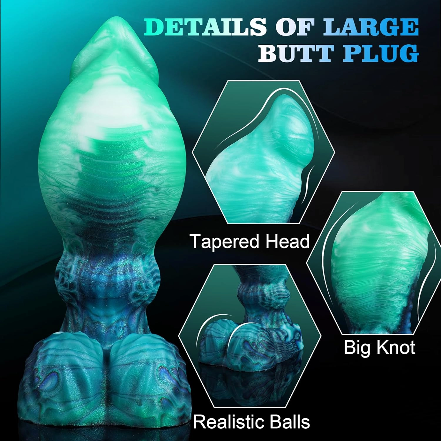 Logan 2.4 Diameter Huge Thick Monster Dildo with Knot - Laphwing