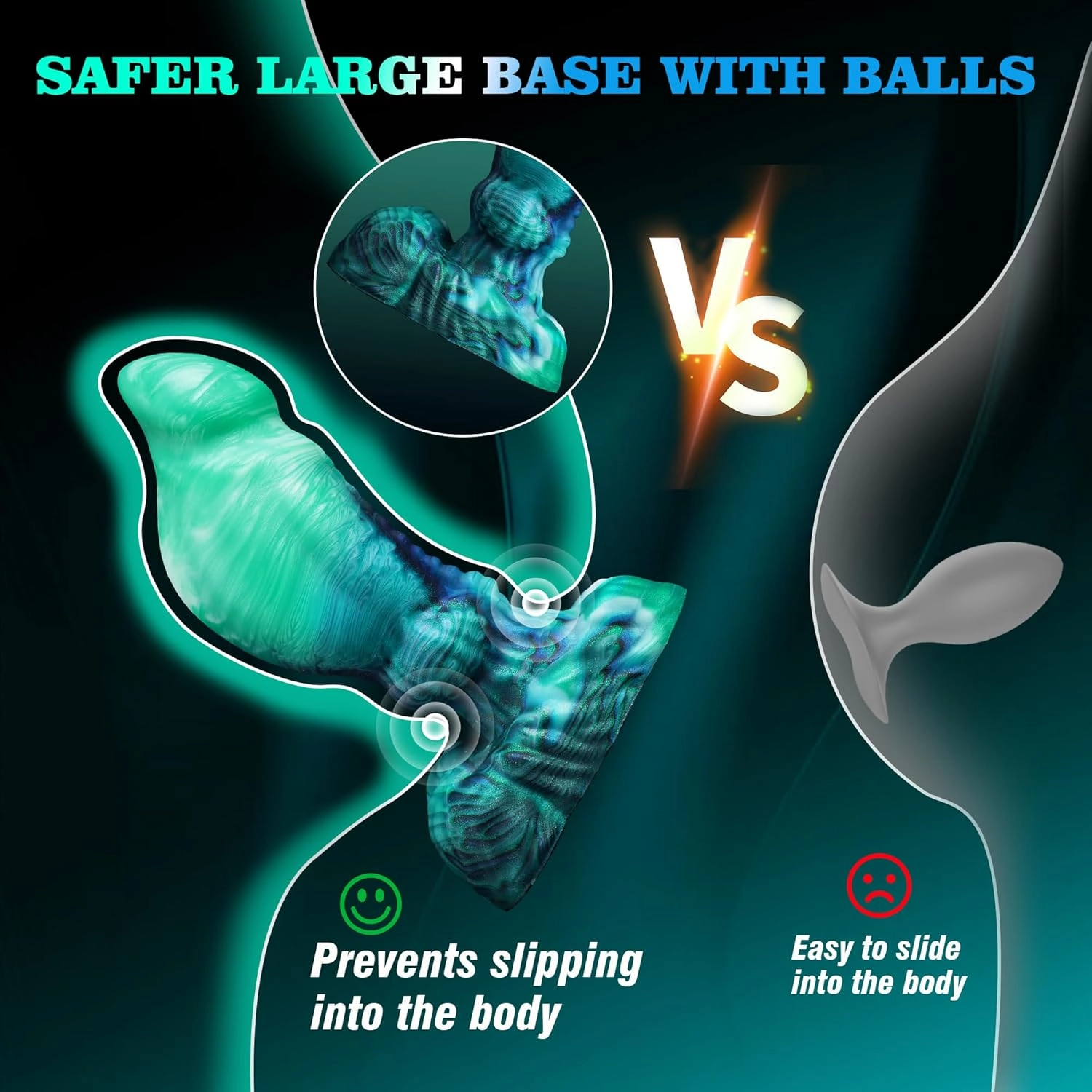 Logan 2.4 Diameter Huge Thick Monster Dildo with Knot - Laphwing