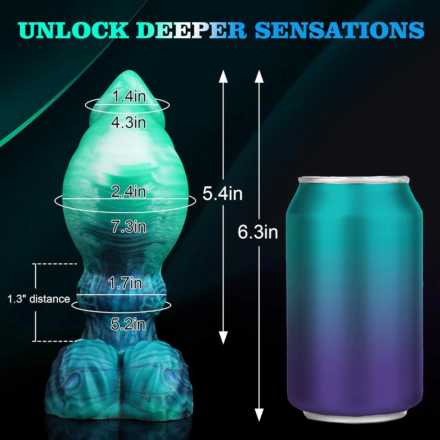 Logan 2.4 Diameter Huge Thick Monster Dildo with Knot - Laphwing