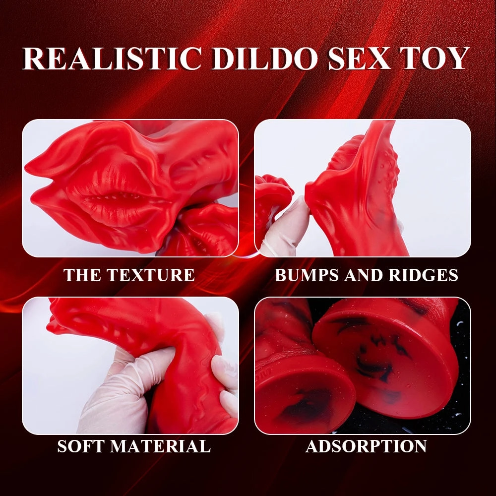 Lucifer's Flower: Premium Extreme Fantansy Silicone Dildo with Suction Cup