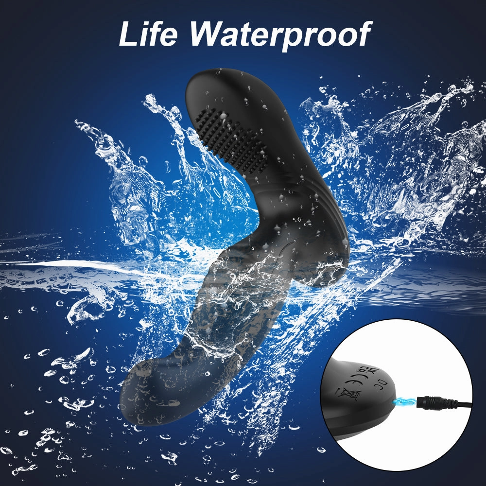 Murderer-Finger-like Wiggle Dual Vibrating Prostate Massager Anal Butt Plug Vibrator