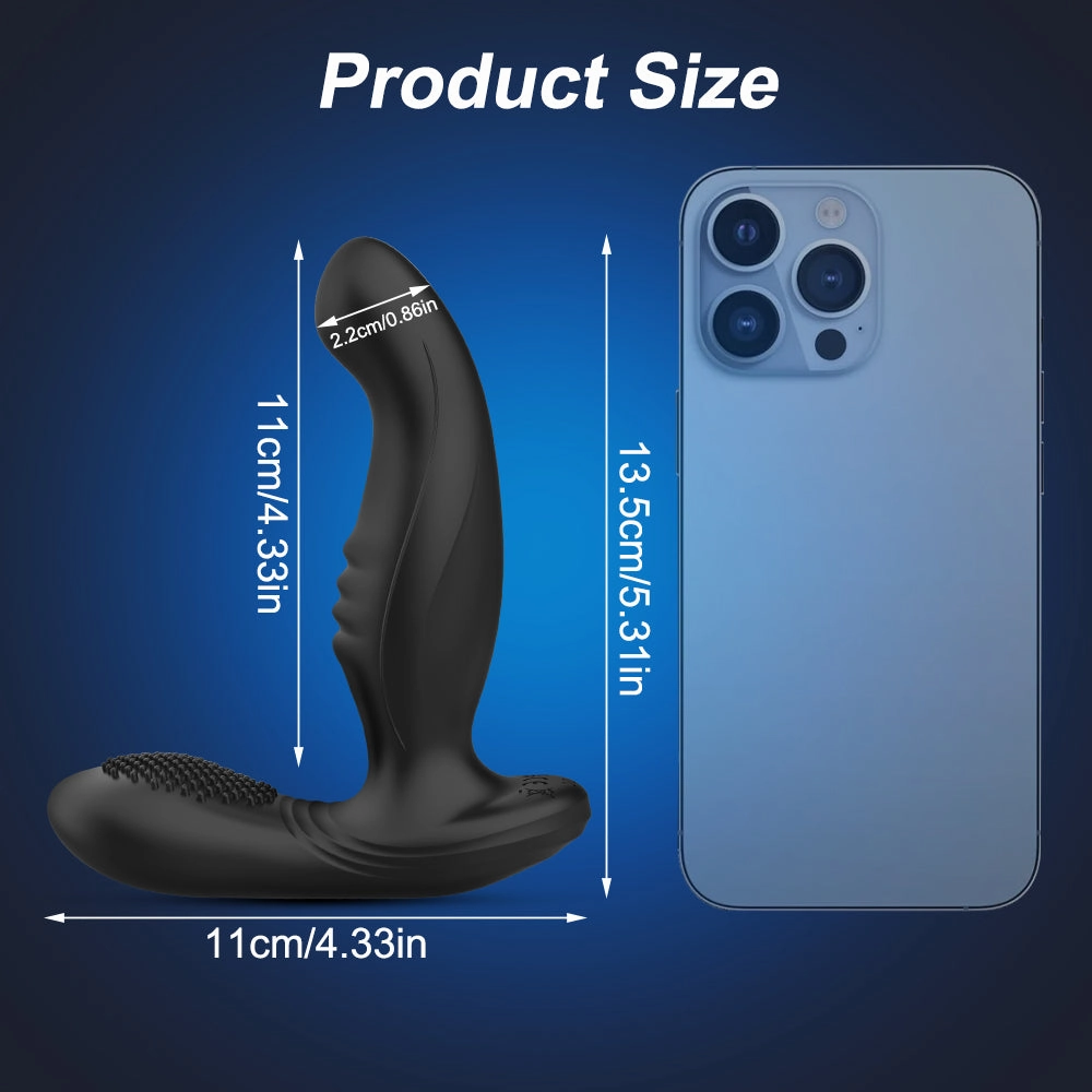 Murderer-Finger-like Wiggle Dual Vibrating Prostate Massager Anal Butt Plug Vibrator